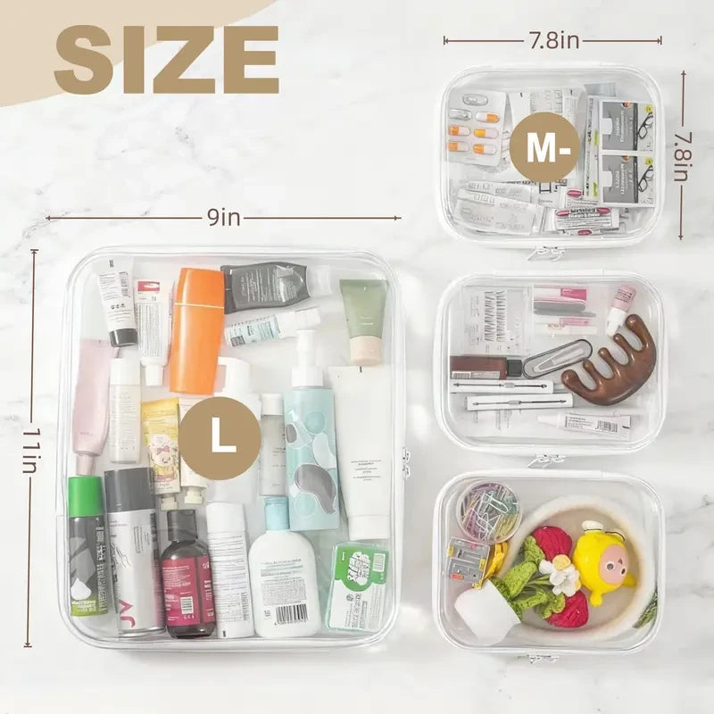 Piqola Clear Travel Organizer Set