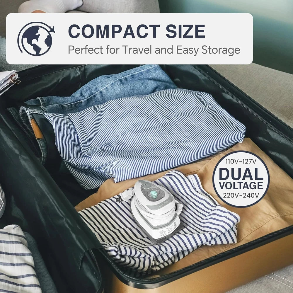 Compact Dual Voltage Travel Steam Iron