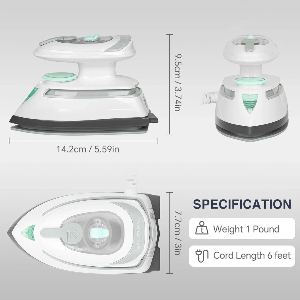 Compact Dual Voltage Travel Steam Iron