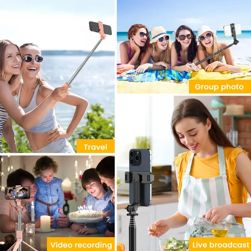 Adjustable Phone Tripod with Fill Light