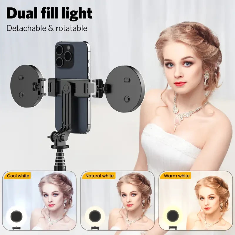 Adjustable Phone Tripod with Fill Light