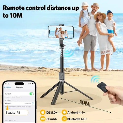 Adjustable Phone Tripod with Fill Light