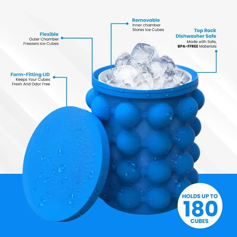 Portable Silicone Ice Bucket Mold